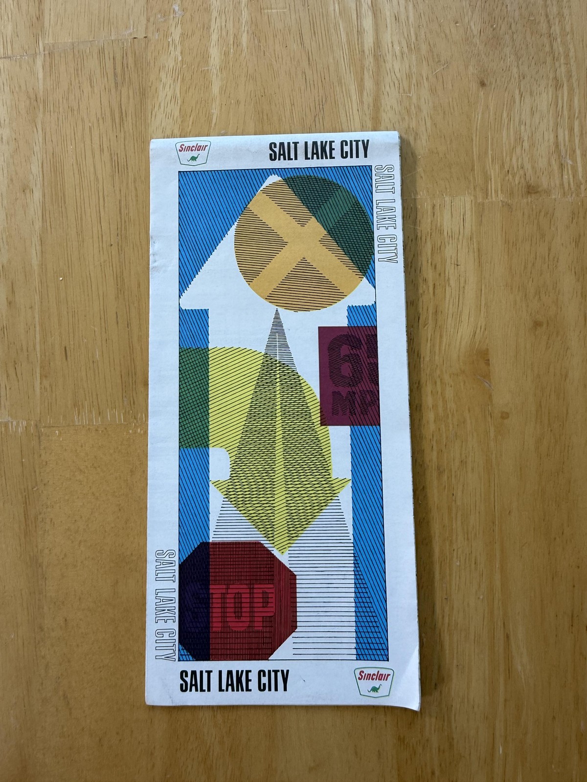 Vintage Sinclair Salt Lake City Utah Street Map Travel Folded Brochure USA