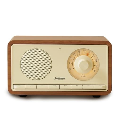 Vintage FM Radio Bluetooth Speaker,Retro Bluetooth Speaker HD light walnut