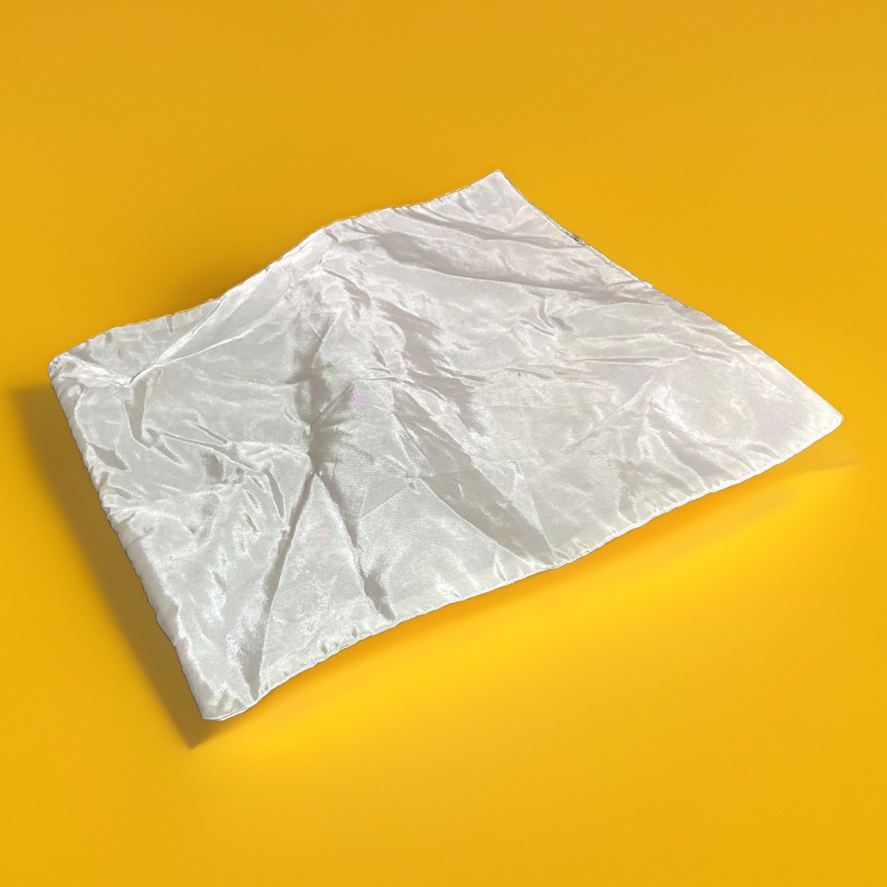2 White Silky Sequenced Zippered Pillow Covers 18" Square