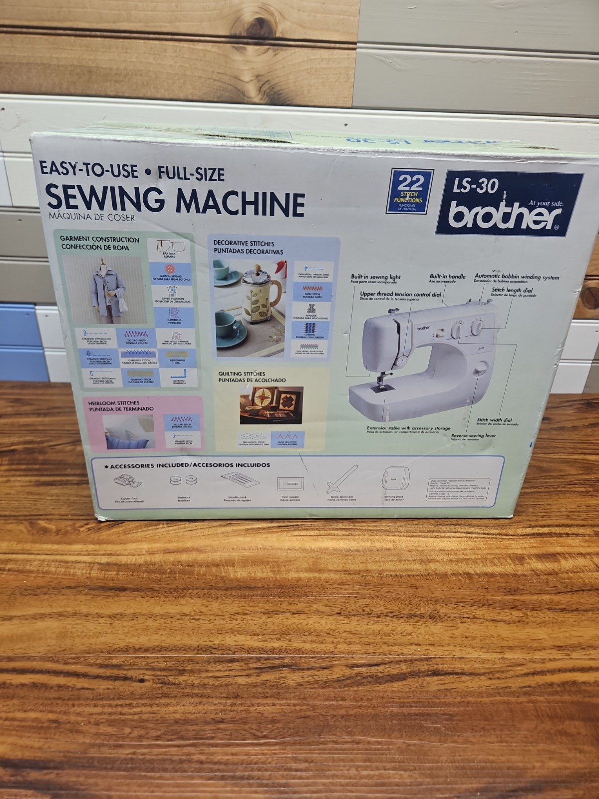 Brother LS-30 Sewing Machine Tested Working w/ Pedal & Orginal Box
