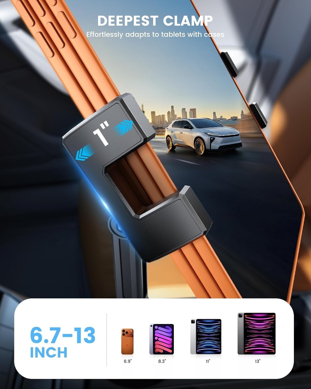 `Lamicall Car Cup Tablet Holder - [15 Height Adjustable][ Fast Setup] Cup Holde