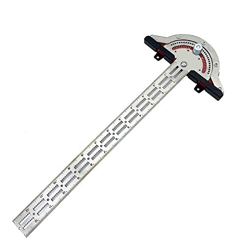 Protractor Angle Finder, 13 inch Woodworking Edge Ruler 0-70°Adjustable Multi