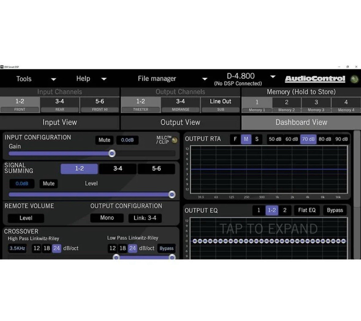 AudioControl DM-810 8 x 10 out Matrix DSP Digital Sound Processor Audio Control