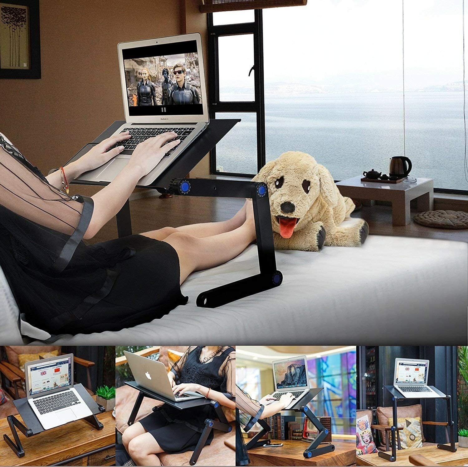 Laptop Table Adjustable Computer Stand Portable Workstation Notebook Holder