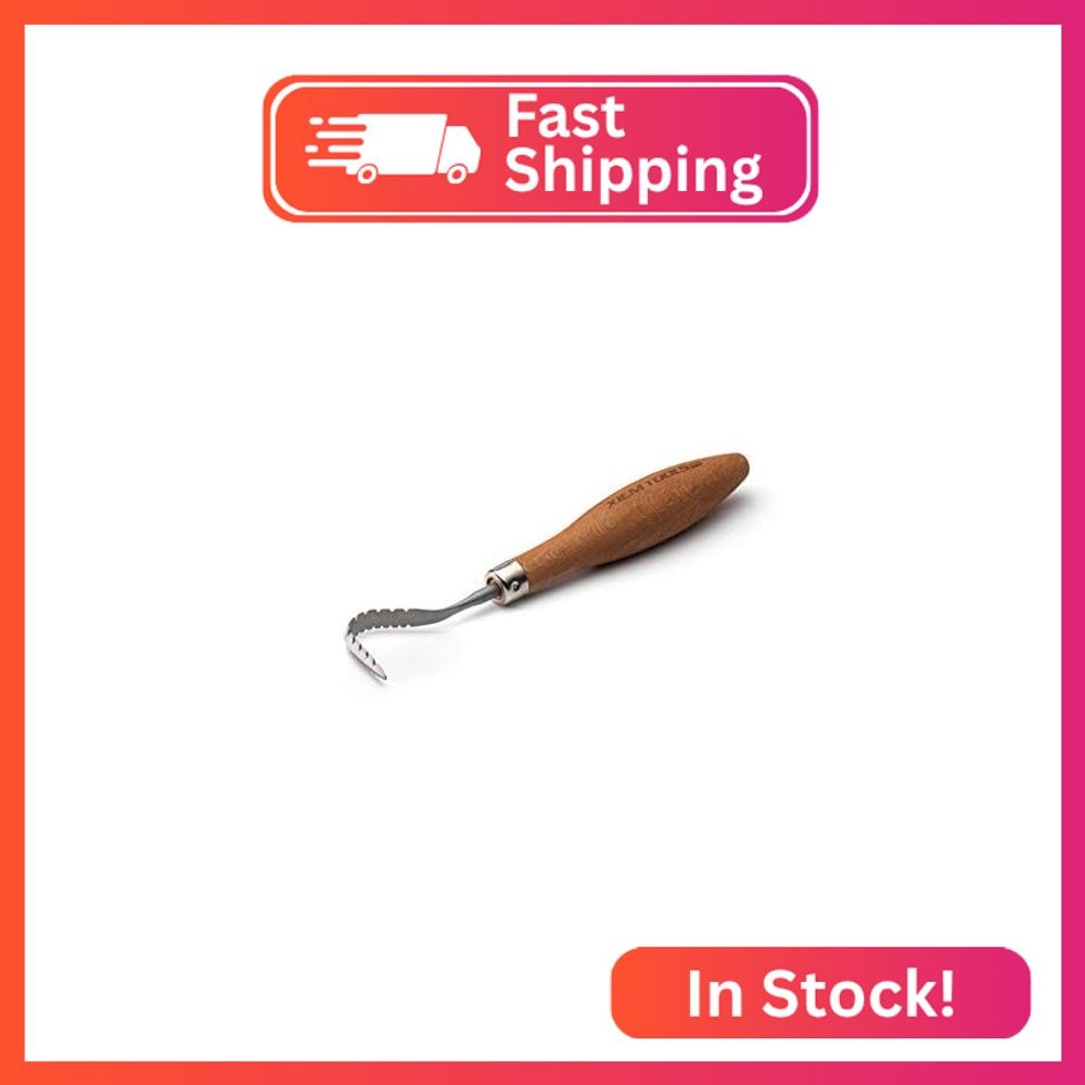 Xiem Tools USA Clay Rake Tool for Pottery and Ceramics (Large, Belly Hook)