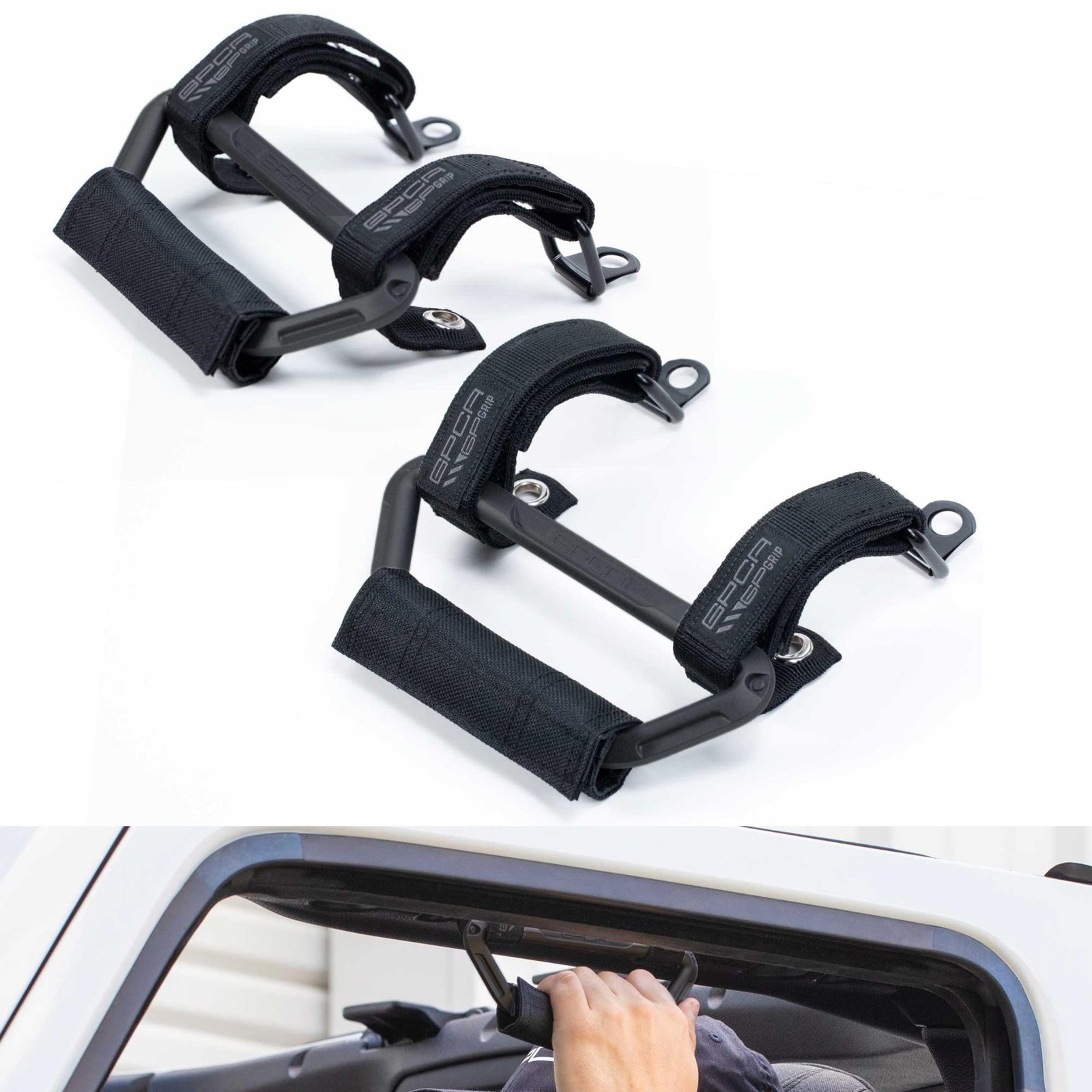 GPCA GP Grip Air Grab Handles for Front or Rear JL/JT 2024+, Jet Black