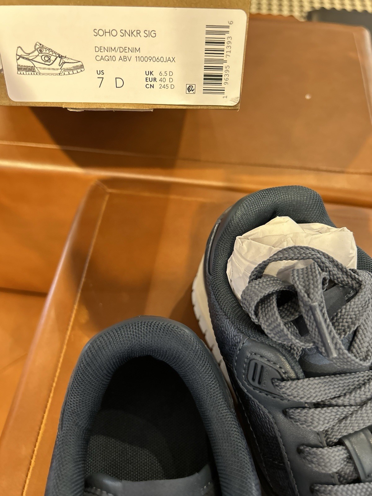 Coach Men's Soho Sneaker With Signature Canvas Denim/Denim CAQ10 7/11/11.5/12/13