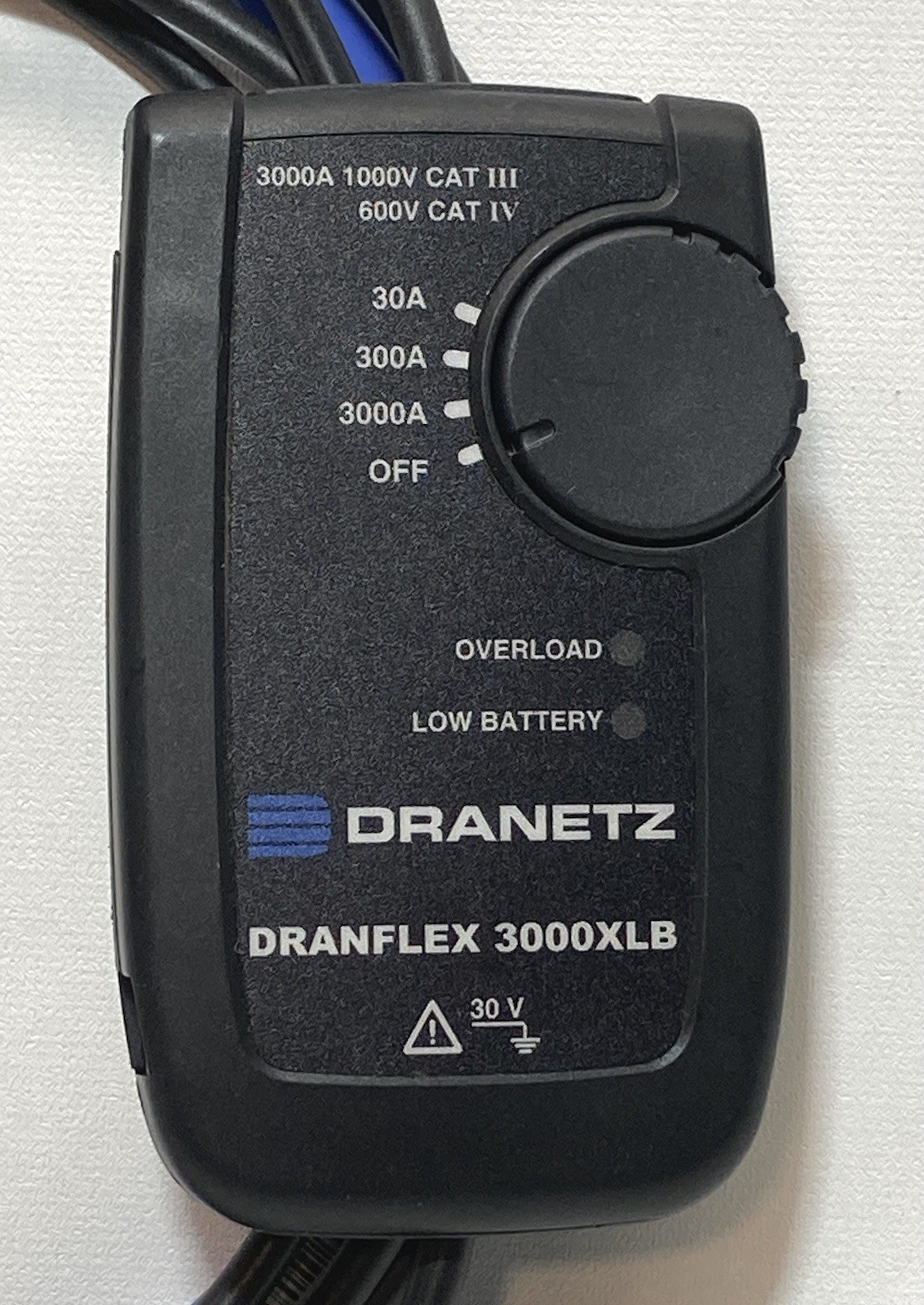 Dranetz DRANFLEX 3000XLB Flexible Current Probe 30A 300A 3000A