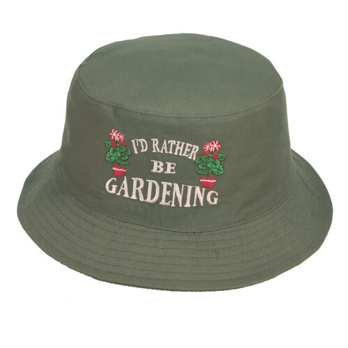 Unisex 'I'd Rather Be Gardening' Bucket Hat