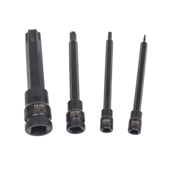 US PRO Extra Long Impact TAMPERPROOF Torx Bit Socket Set 1/4" 3/8" 1/2" Drive