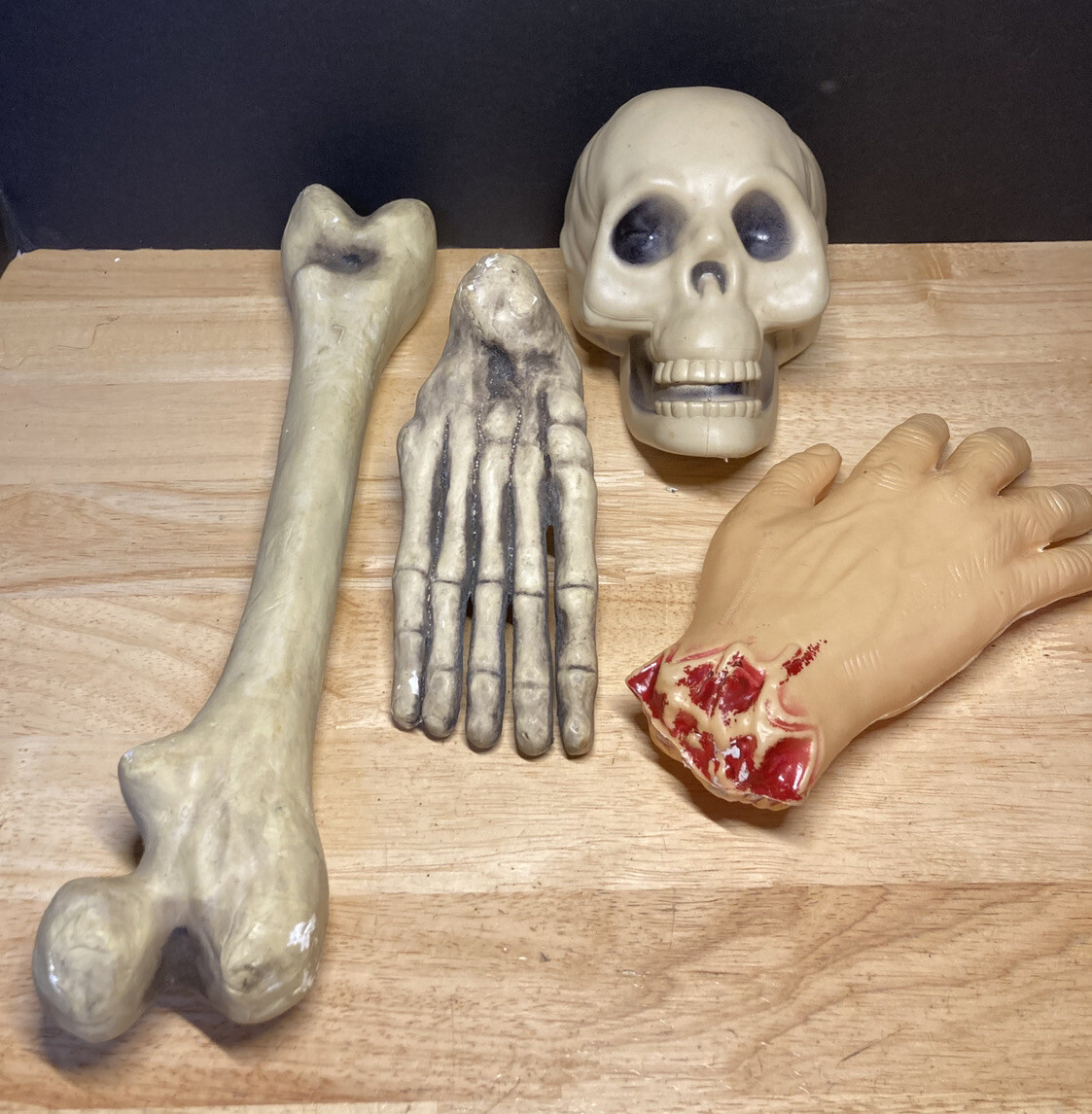 Scary Halloween Plastic And Foam Body Part Props Lot Of 4