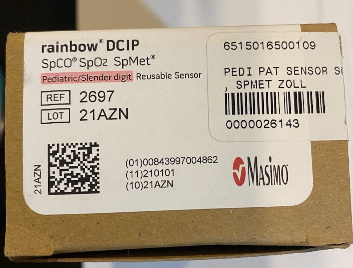 OEM Genuine Masimo Rainbow DCI-P Reusable Pediatric Sensor 2697