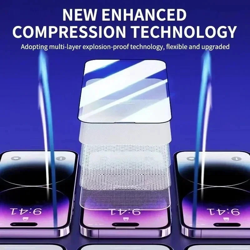 For Apple iPhone 17 16 15 Pro Max Tempered Glass Screen Protector+Simple Tool