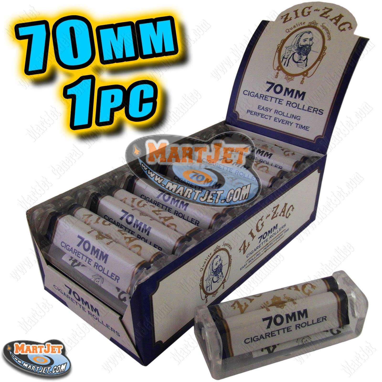 1 ZIG-ZAG 70mm Cigarettes Maker Machine Short Roller Rolling Single Width Papers