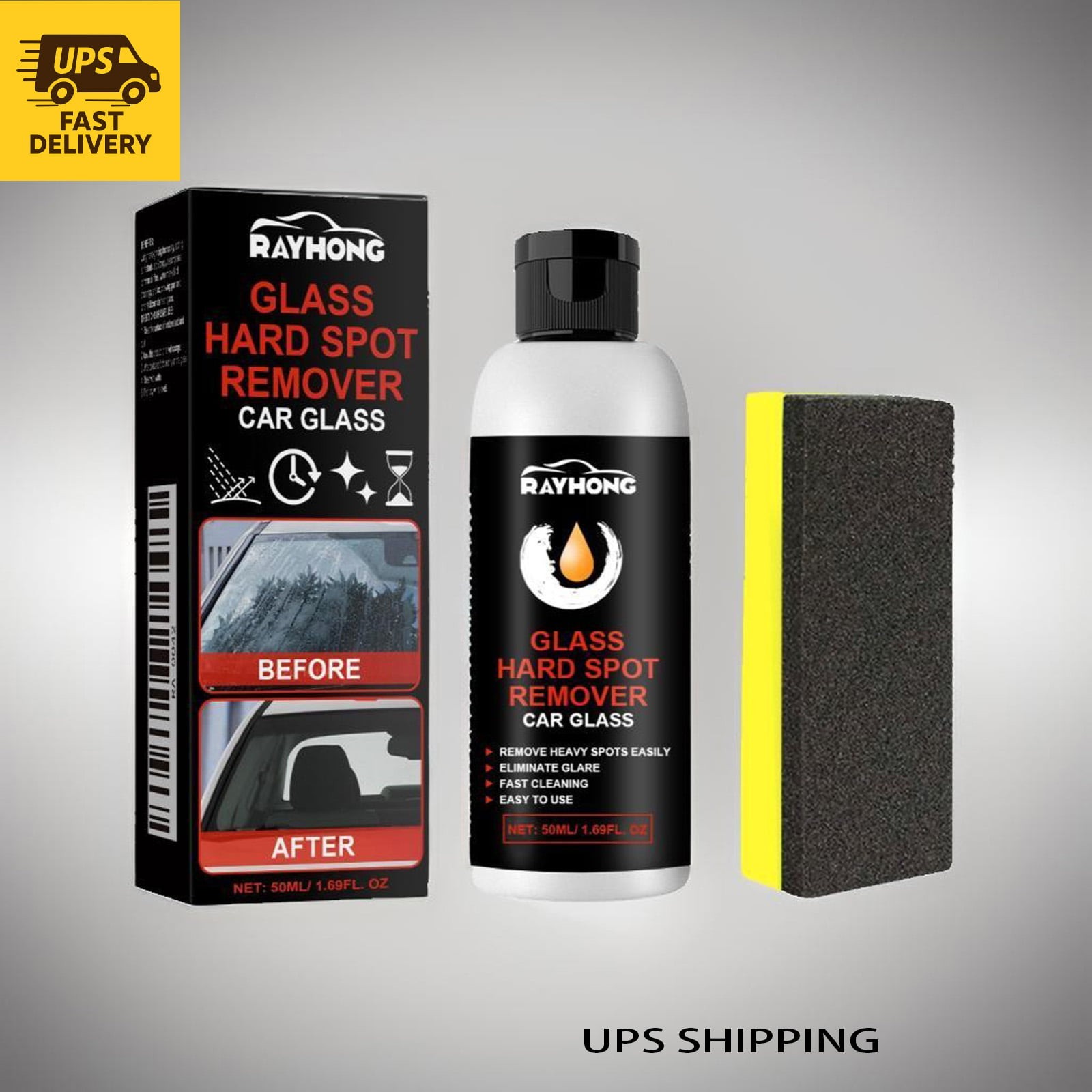 Glass Hard Spot Remover - Car Window Cleaner & Scratch Repair Polishing Cream