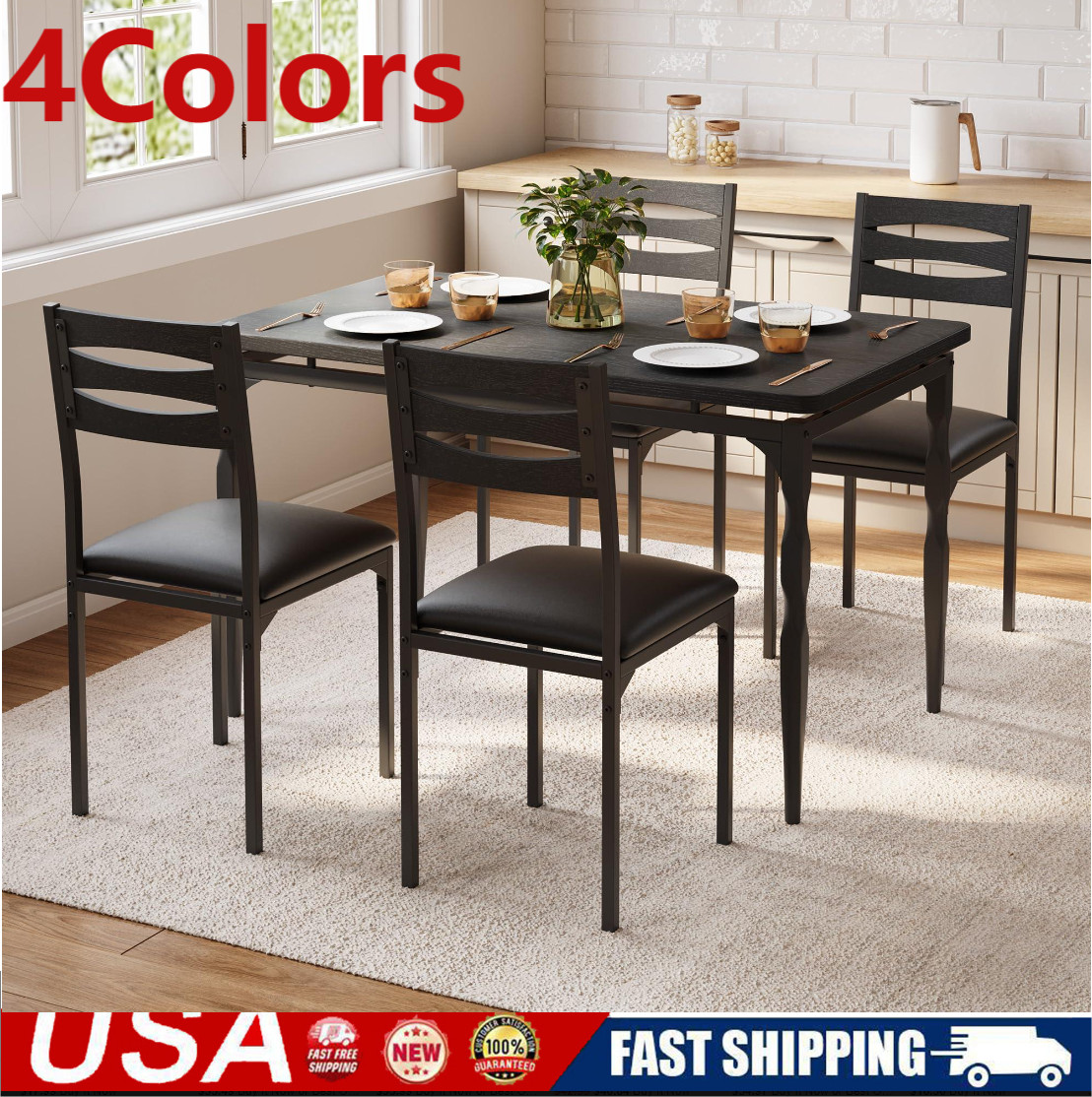 5 Piece Dining Table and Chairs Set Kitchen Table Set for Dining Room Apartments