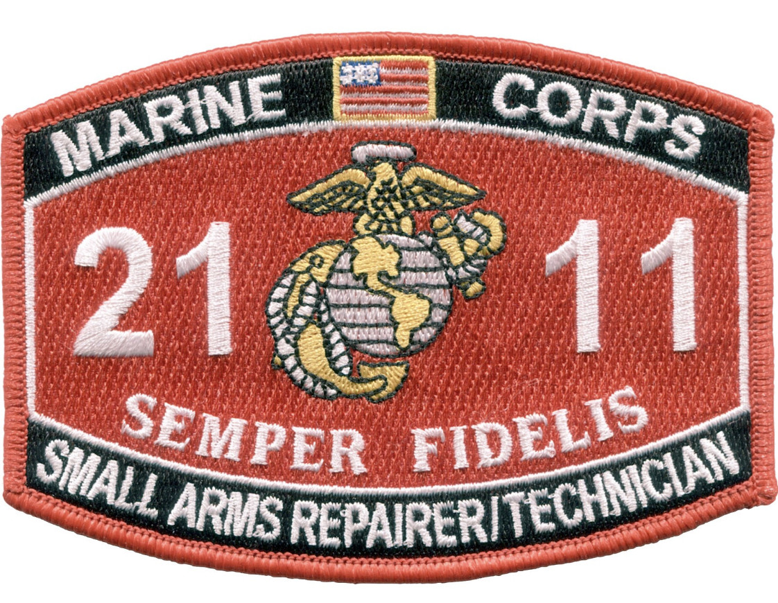 4.5" MARINE CORPS MOS 2111 SMALL ARMS REPAIRER TECHNICIAN EGA EMBROIDERED PATCH