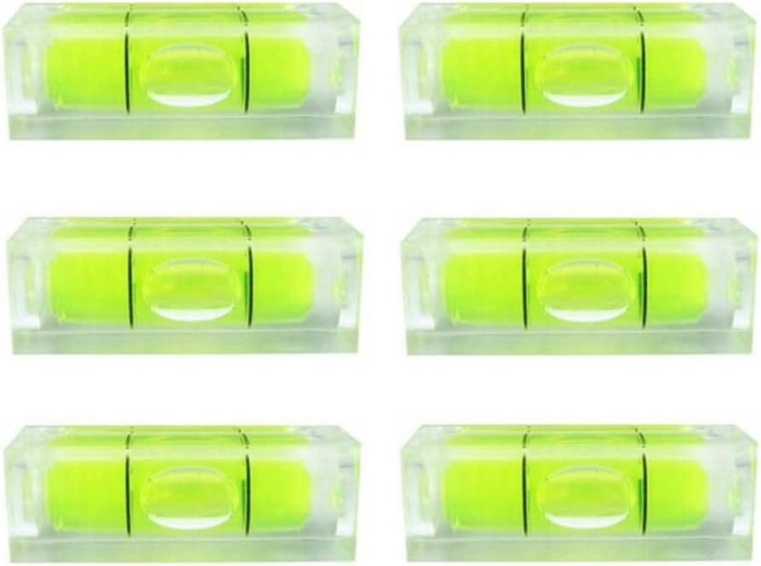 6Pcs Small Bubble Level 10X10X29Mm Mini Square Spirit Level Picture Hanging Leve