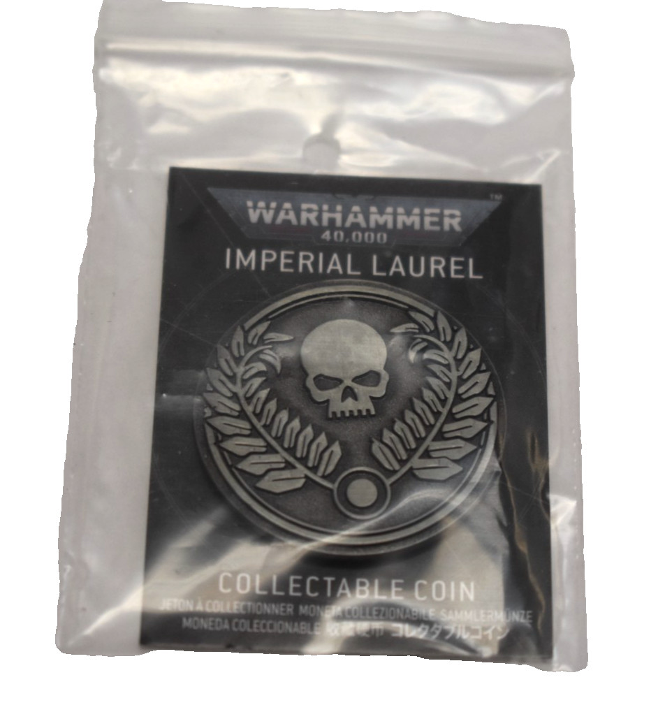 Warhammer 40K Imperial Laurel Collectible Challenge Coin of the Month AUG-25