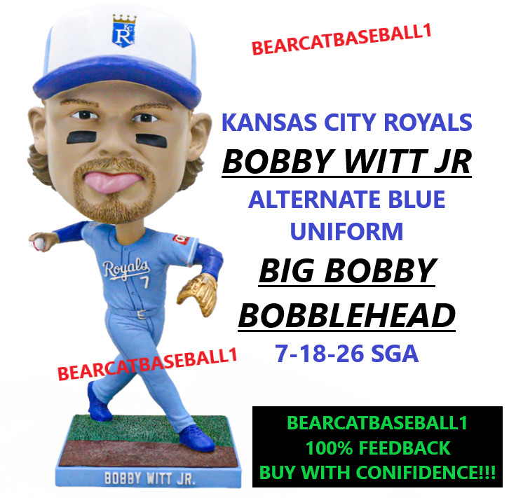 ALTERNATE BLUE ROYALS BOBBY WITT JR BIG BOBBY BOBBLEHEAD 7-18-26 SGA NIB PRESALE
