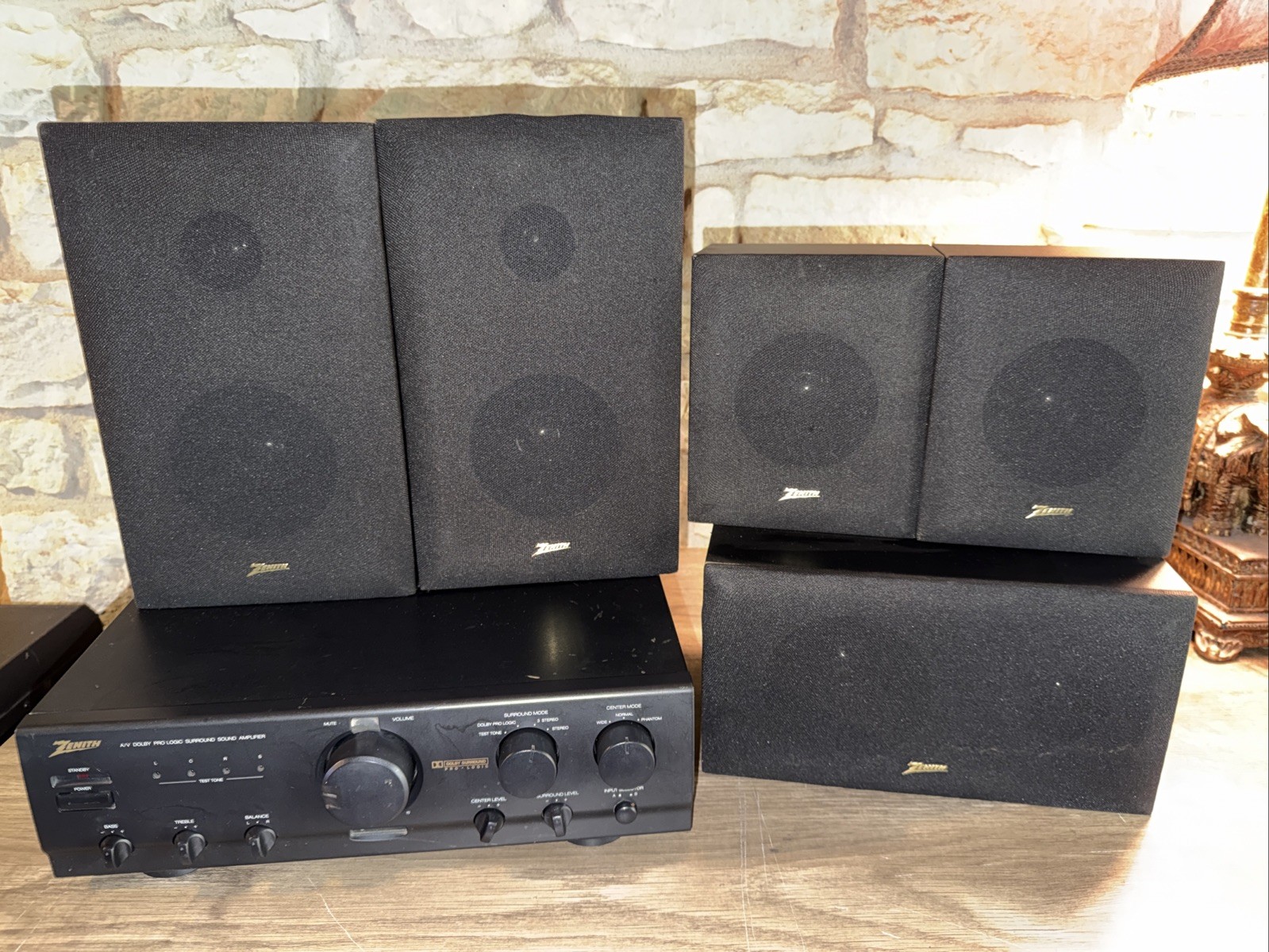 VTG Zenith Z711B A/V Dolby Pro Logic Surround Amplifier + 5 OEM speakers! Video!