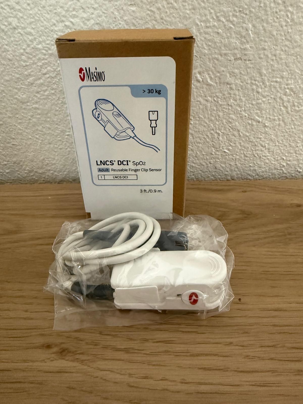 Masimo LNCS DCI Adult Reusable SpO2 Sensor - REF 1863 NEW Pulse Oximeter 3ft