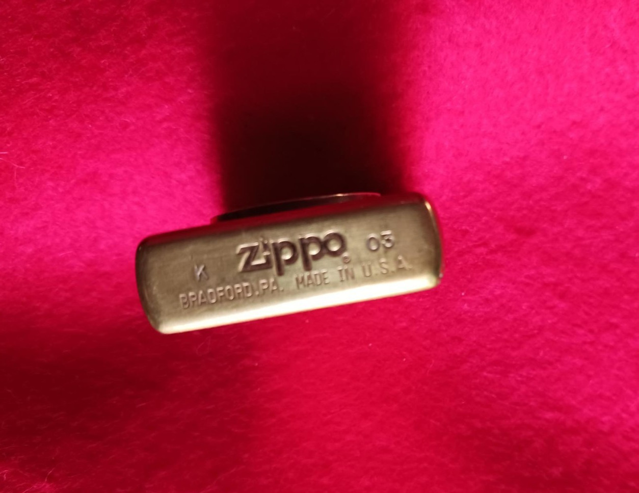 2003 Brass GOOD LUCK Zippo Lighter