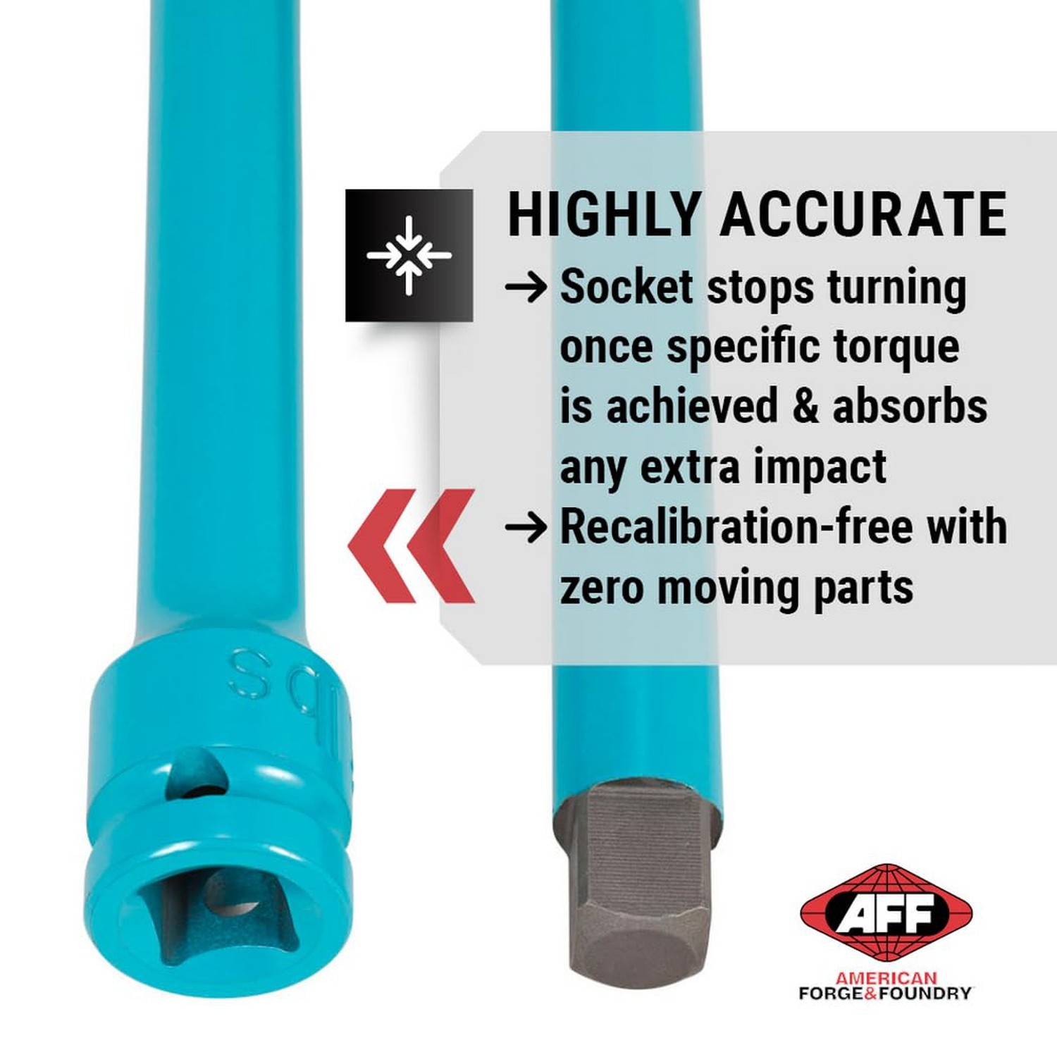 AFF Torque Limiting Extension, 1/2" Drive, 150 ft/lbs, Turquoise, 40150