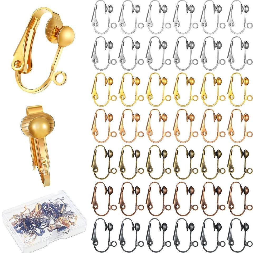 42 Pack Clip On Earring Converters Earring Backs Parts Components Findings