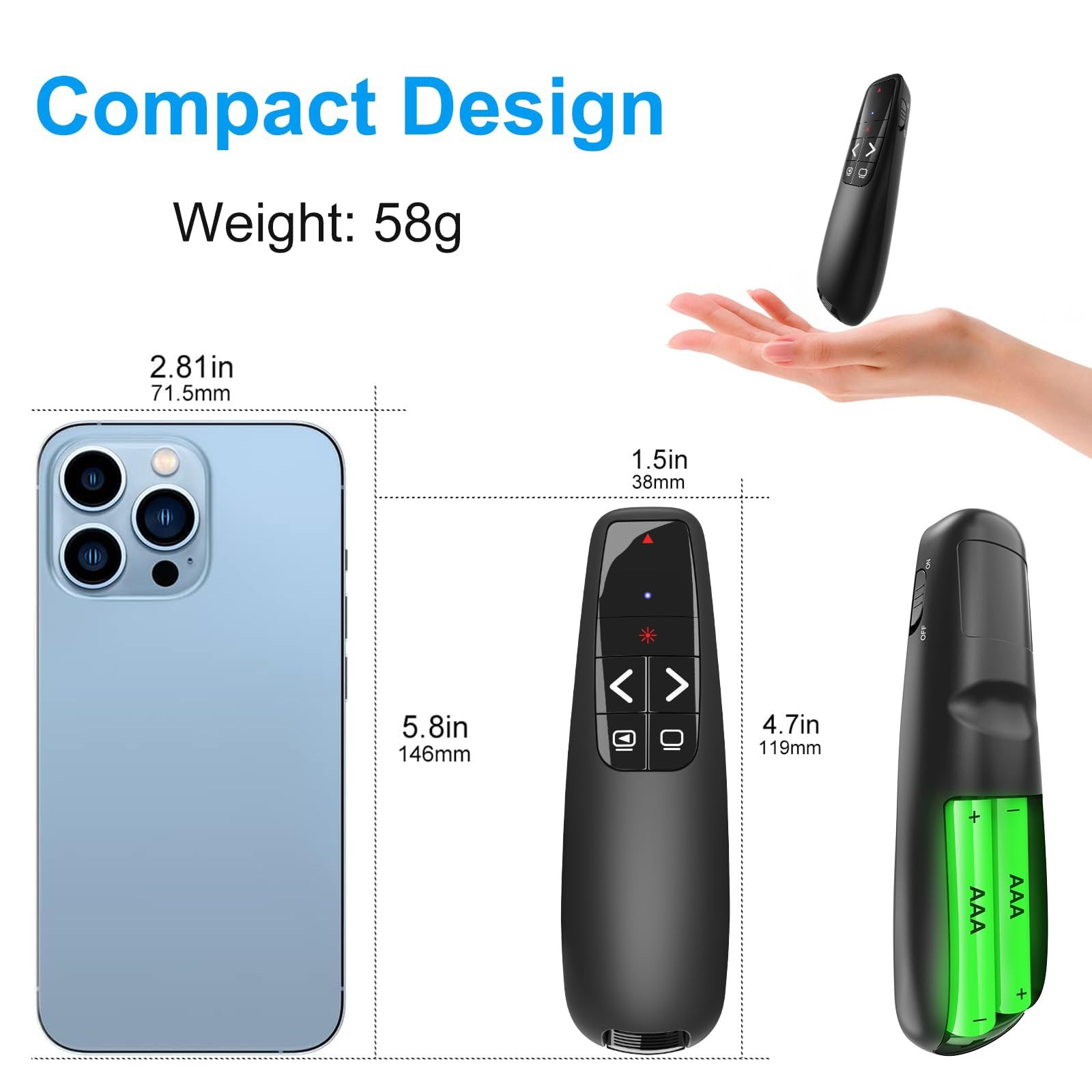 Presentation Clickers for PowerPoint, Clicker for Laptop Presentations Remote...