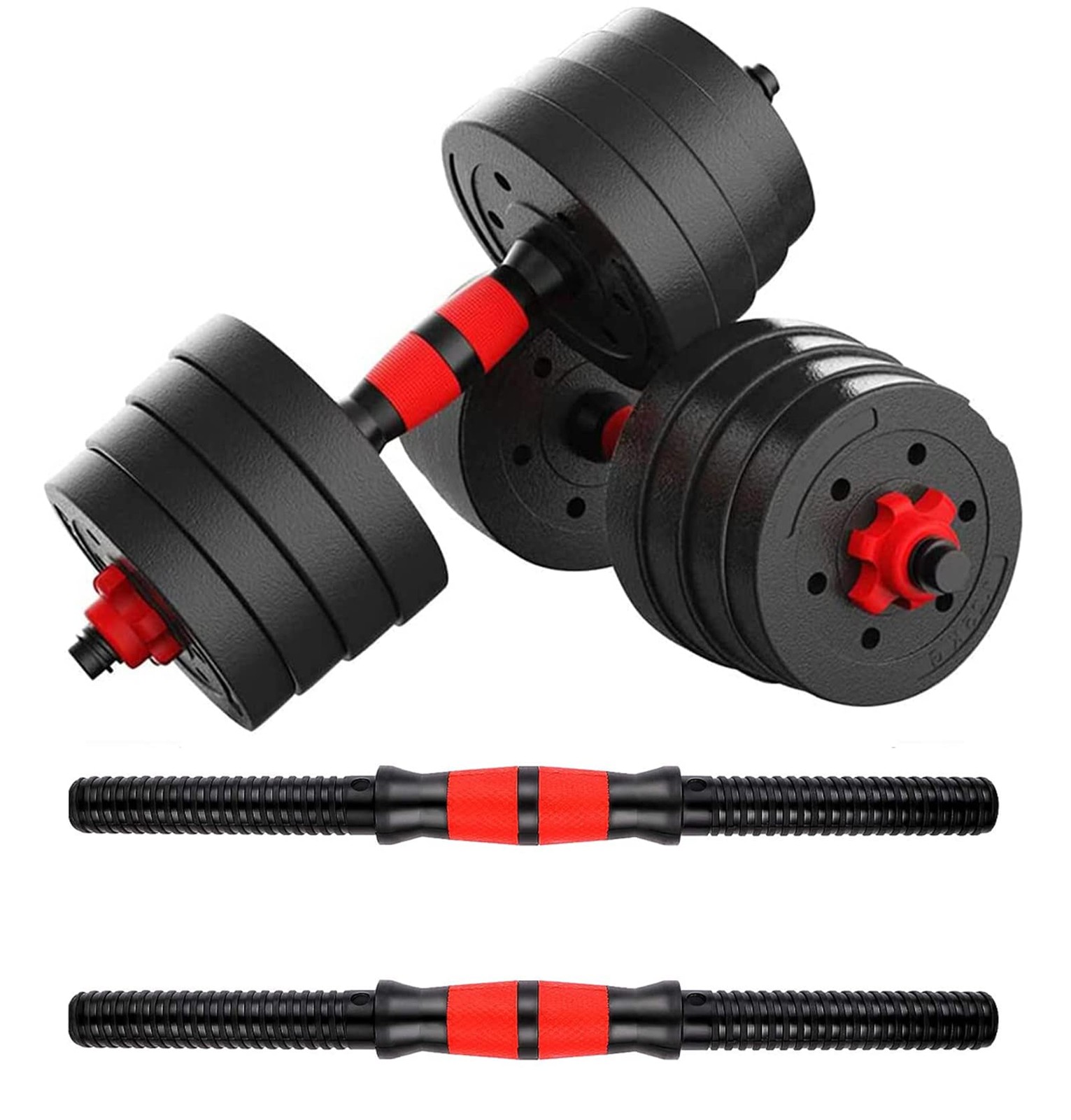 Dumbbell Bars Adjustable Weight Set Barbell Lifting - 2 x 40CM-3PCS