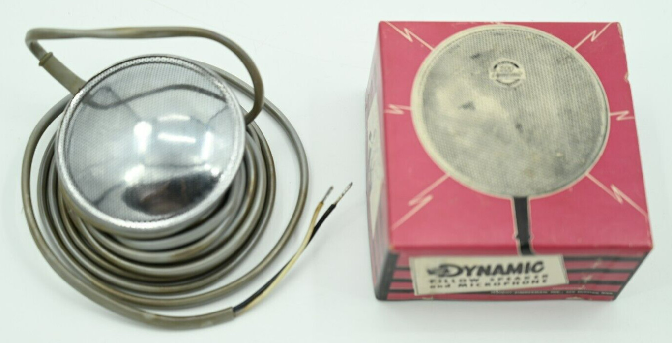 Vintage Wright-Zimmerman Pillow Speaker Dynamic Microphone Model 300 w/ Box
