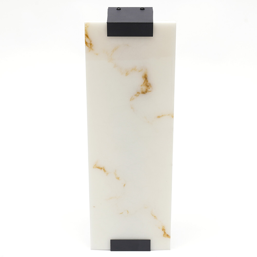 Marble Wall Light Hand Carved Alabaster Rectangular Sconce LED Indoor Wall Lamp