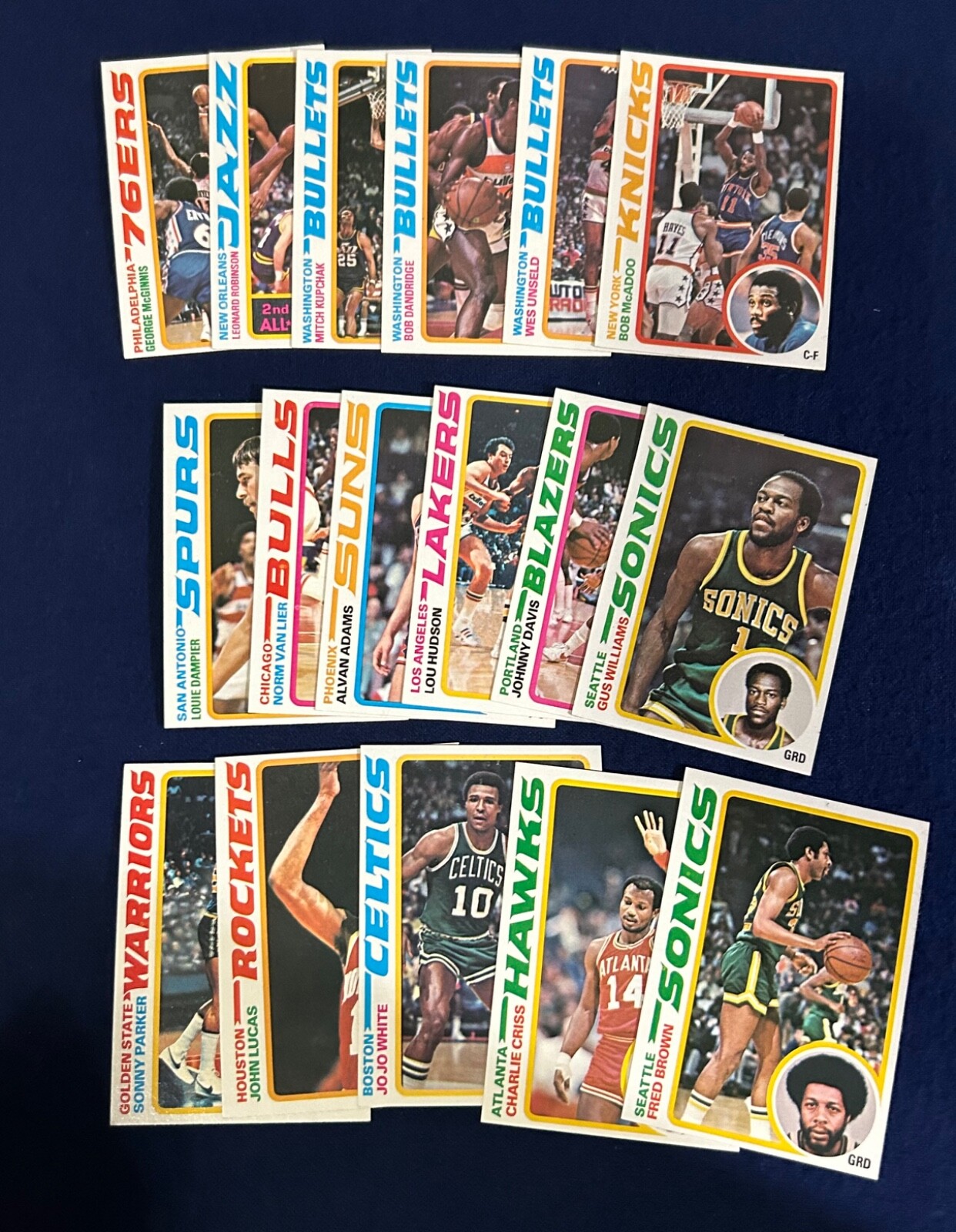 LOT OF 49 DIFFERENT RAZOR SHARP FROM VENDING 1978 TOPPS BASKETBALL PARTIAL SET A
