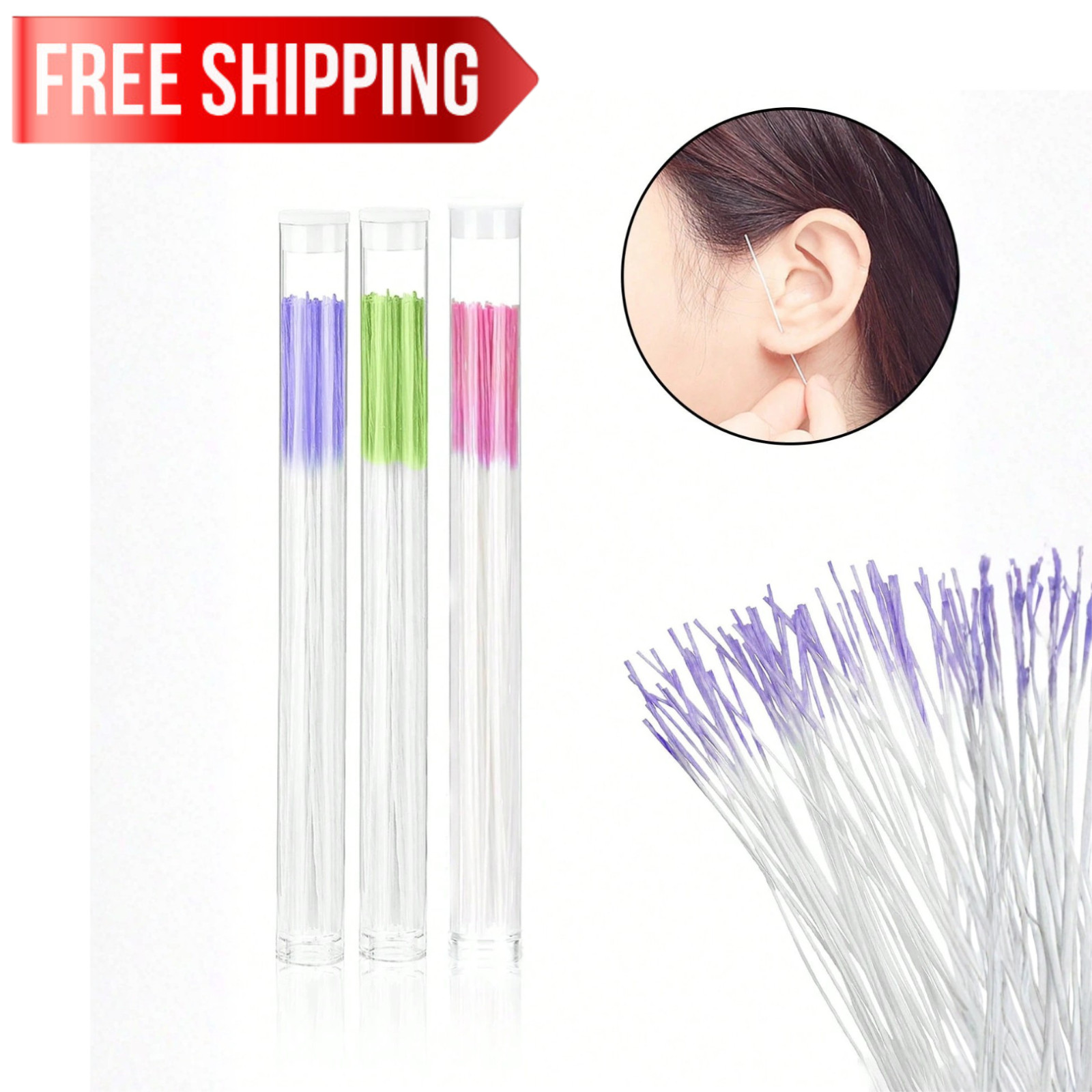 60pcs/120pcs Ear Piercing Cleaner Floss Ear Hole Cleaner Thread Ear Care Tool US