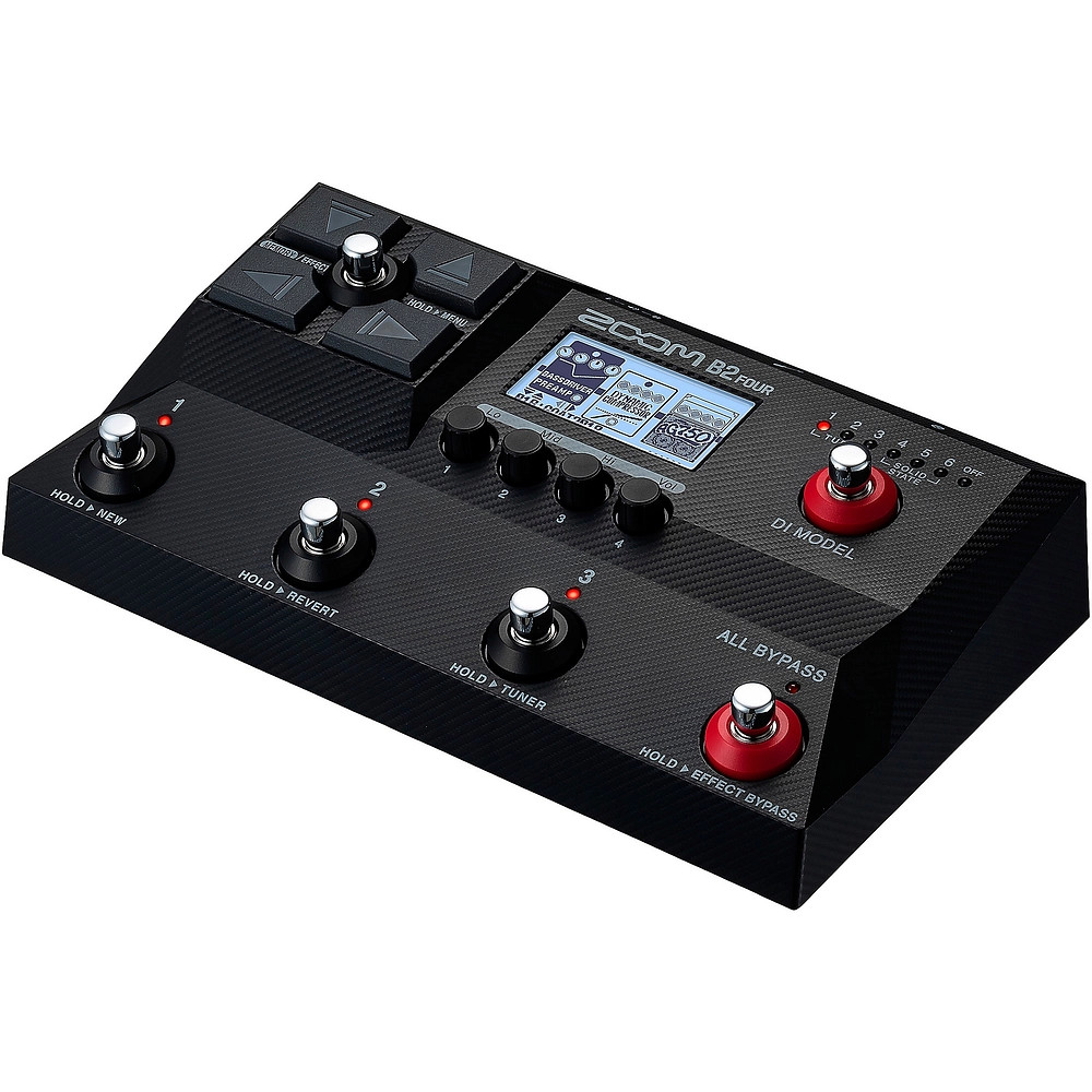 Zoom B2 Four MultiEffects Processor for Bass Black