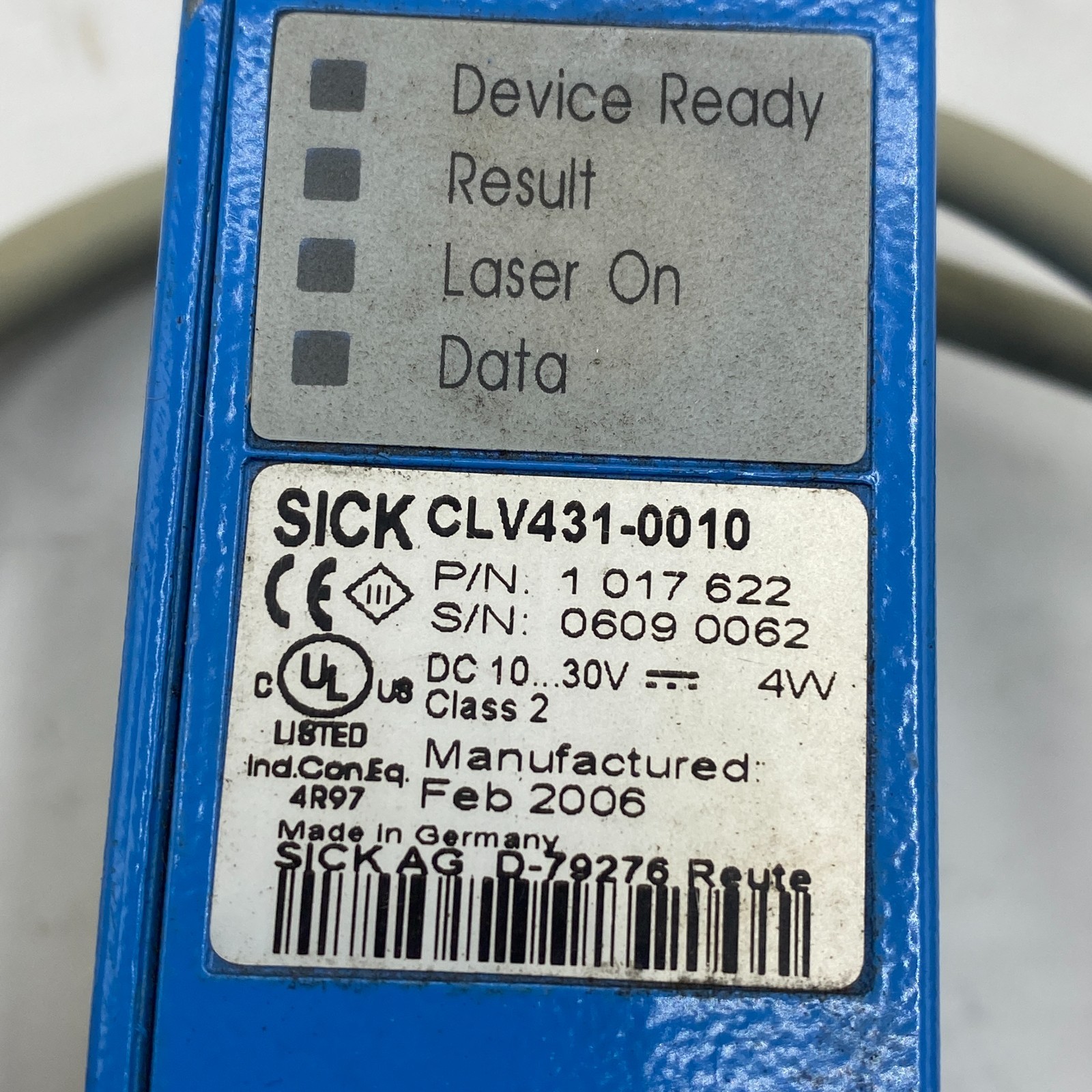 SICK CLV431-0010 Industrial Barcode Reader Scanner 1017622 CLV431 ✅