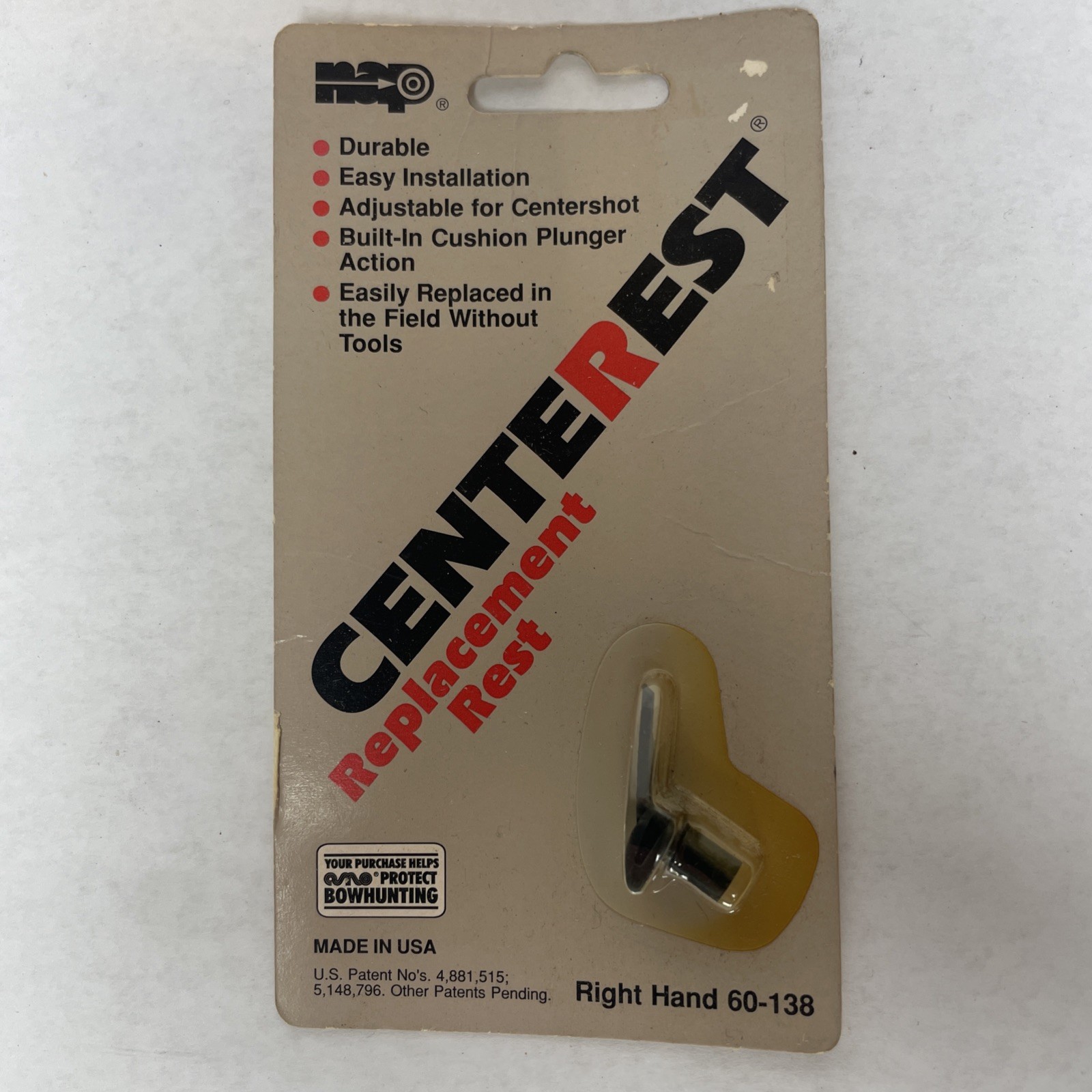 NAP Centerest Replacement Rest Right Hand 60-138 Archery Shooting Hunting NEW