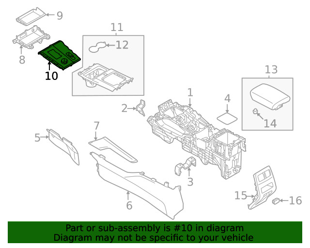 Genuine Mitsubishi Shift Panel 96941W271P