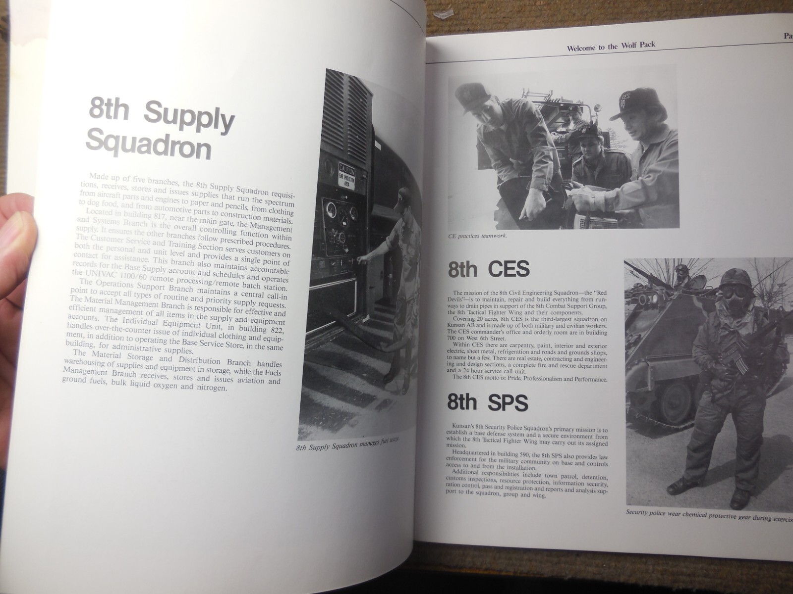 Softcover USAF Book Welcome To Kusan( KOREA) Air Base Home of The Wolf Pack