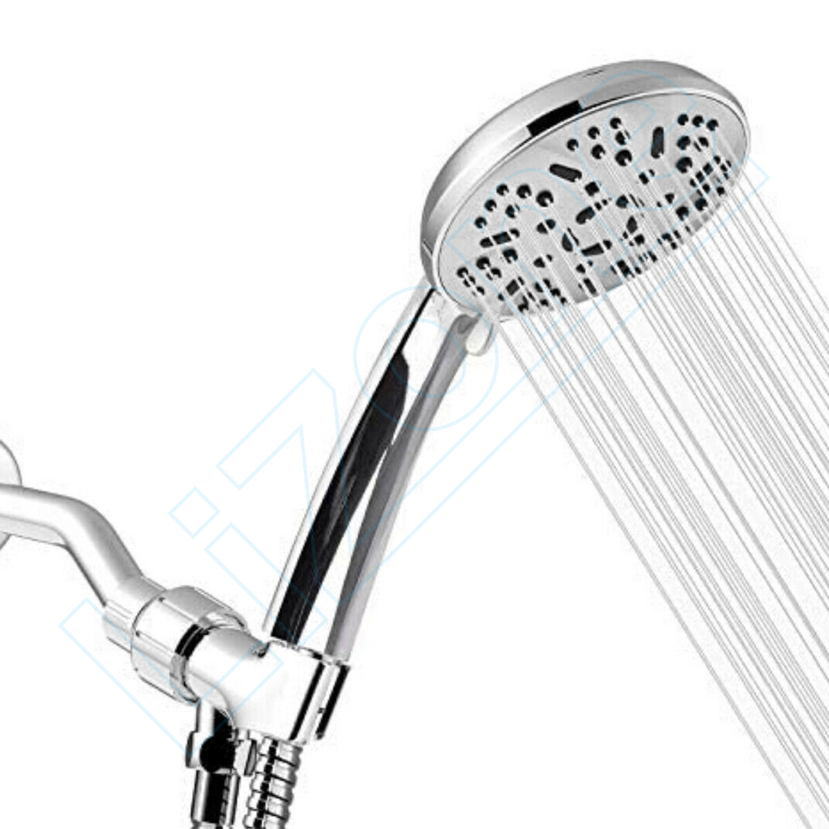 Handheld Shower Head High Pressure 9-Setting w/60" Hose & Adjustable Bracket