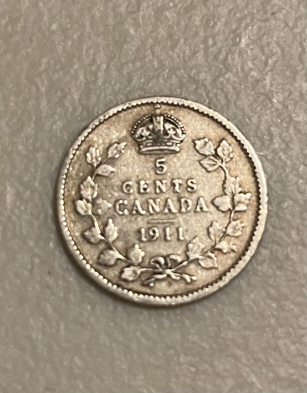 1911 Canada Five Cent Silver Coin