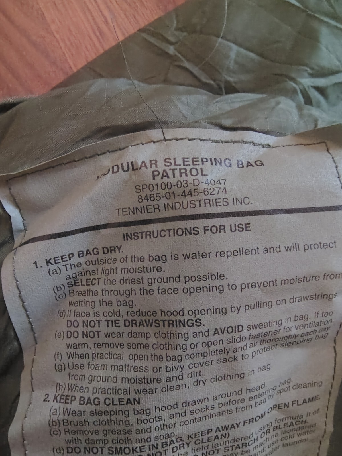 USGI Modular Sleeping Bag Patrol, Green