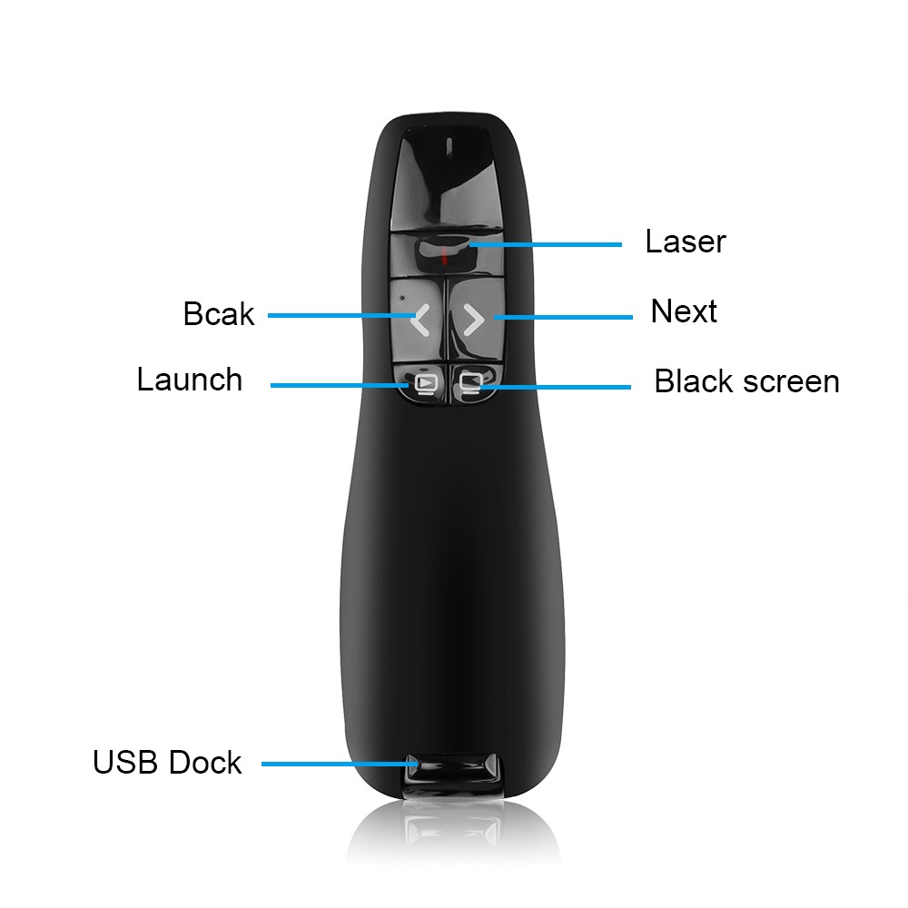 R400 2.4Ghz Wireless USB Receiver Pointer Pen Remote Control for Presentation