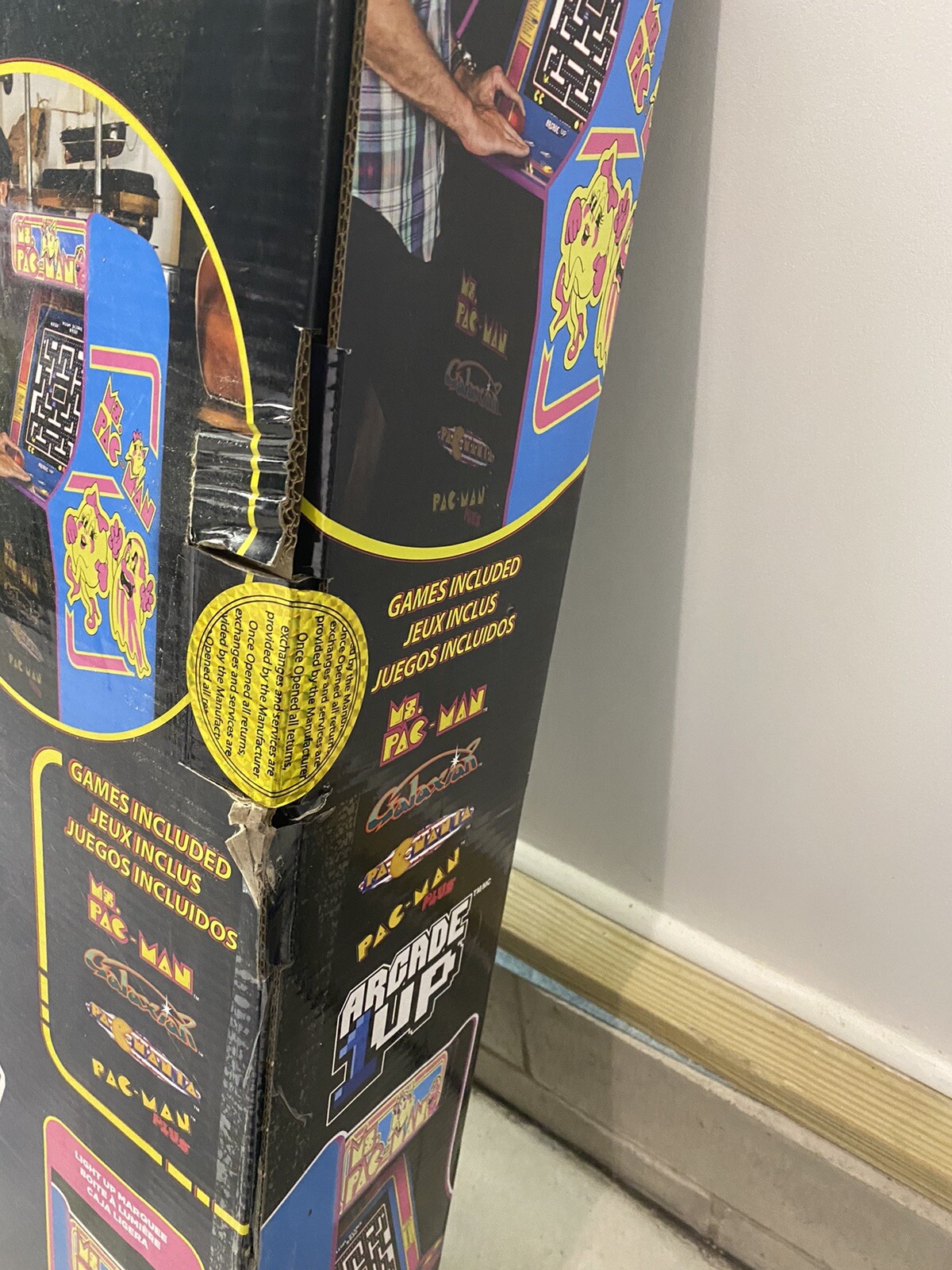 🕹️Arcade1up Ms. Pac-Man Arcade Machine With (4) Video Games + Riser🕹️