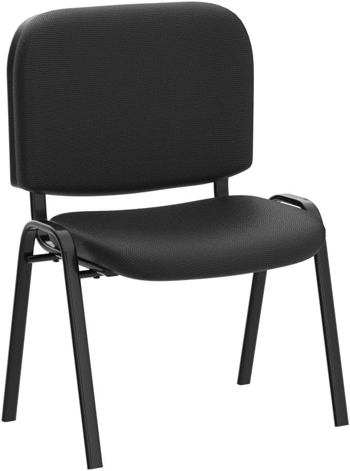 5-Pack Office Guest Chairs & Reception Chairs Stacking Chairs Set of 5 Black