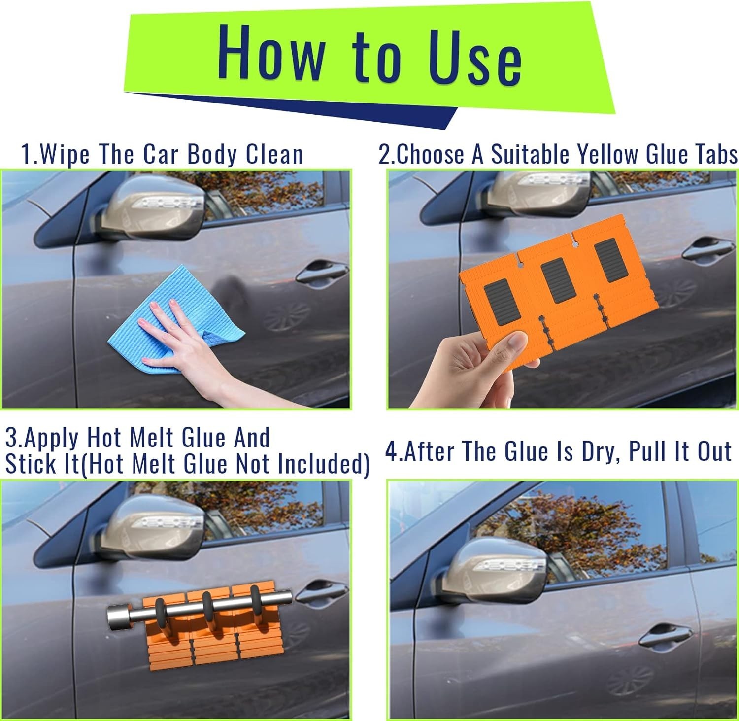 Versatile Paintless Dent Removal Tools - Kit for Car and Motorcycle Repairs
