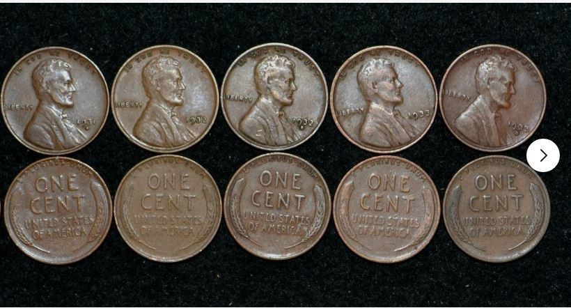1931-D 1932-P 1932-D 1933-P 1933-D*** 5 Lincoln Cents**all FINE or Better