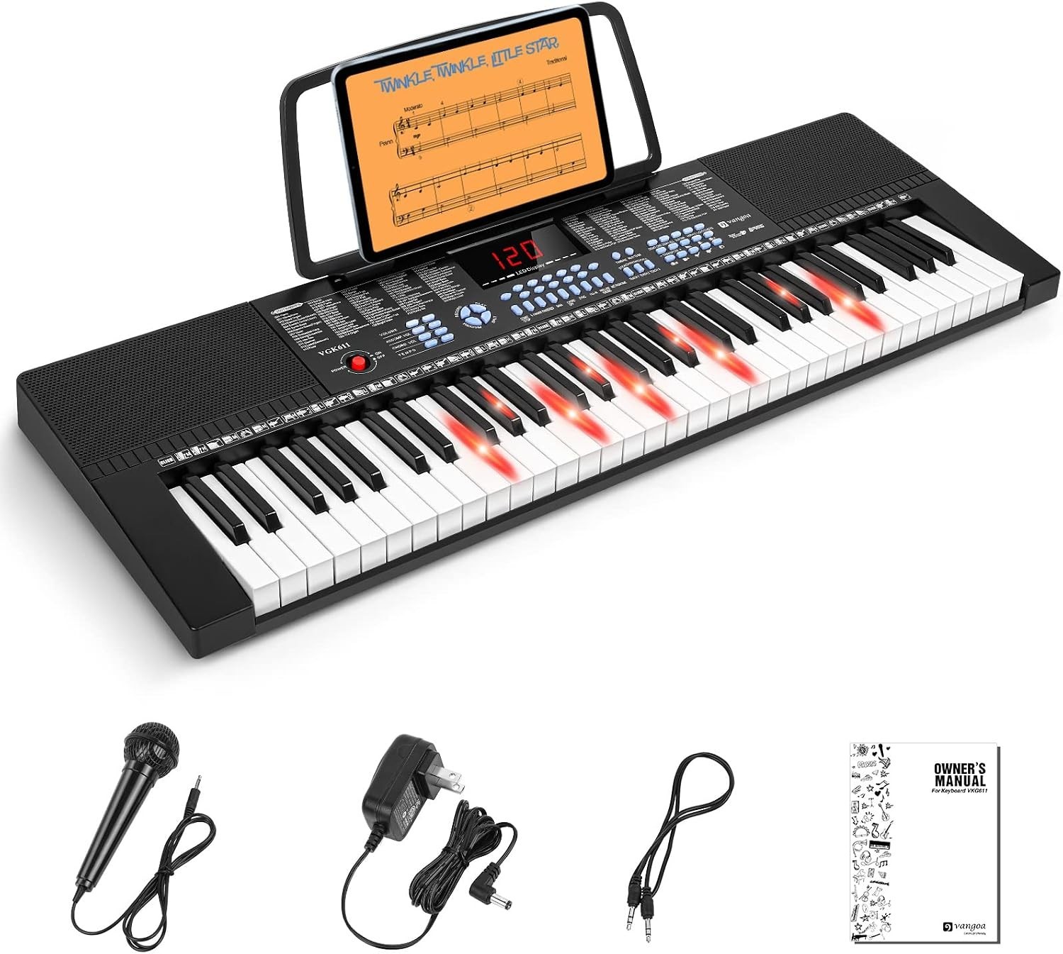 Durable 61-Key Keyboard with Teaching Modes