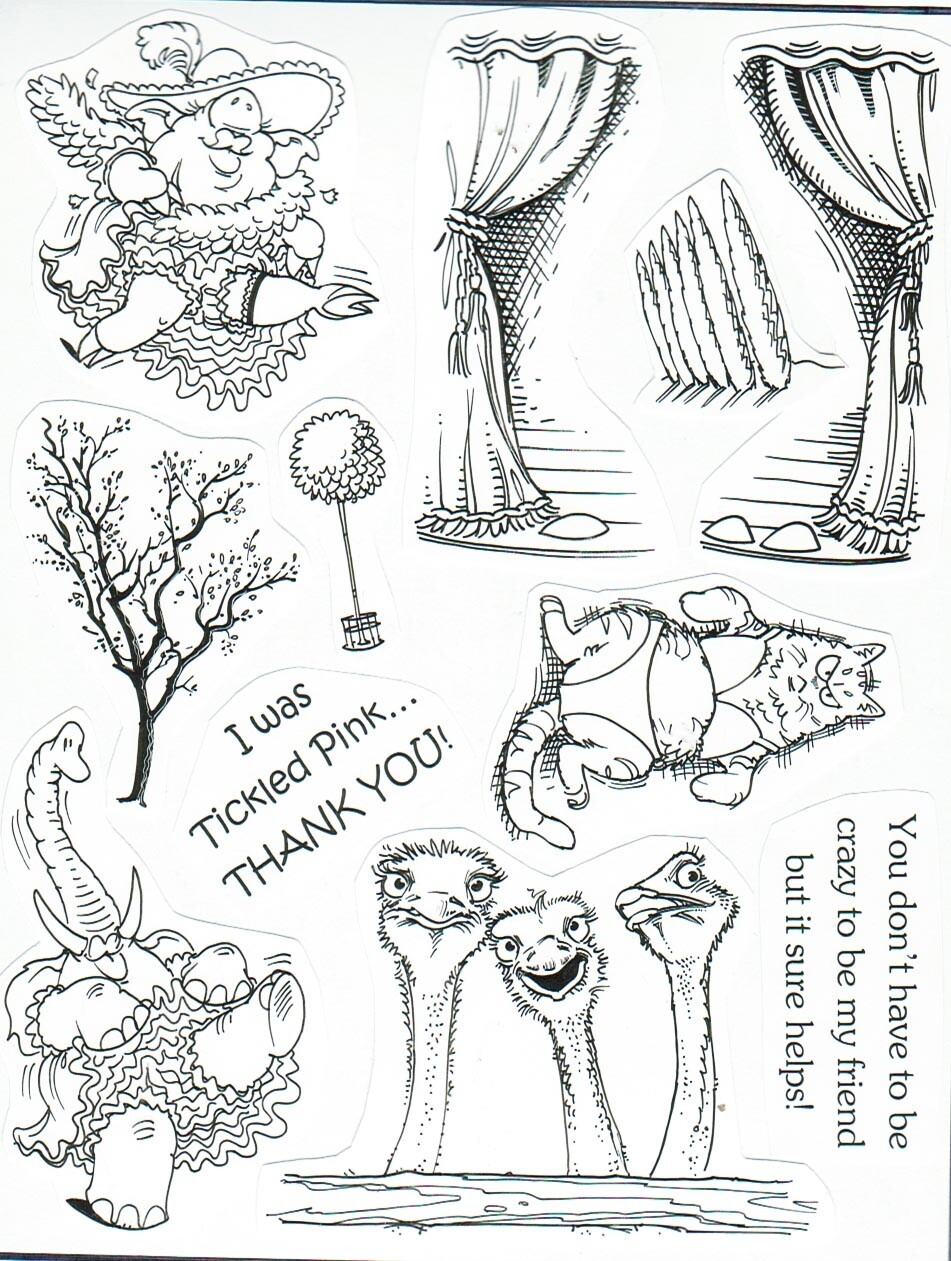 Unmounted Rubber Stamp Plate, Unmounted/Uncut Pink Rubber Stamps